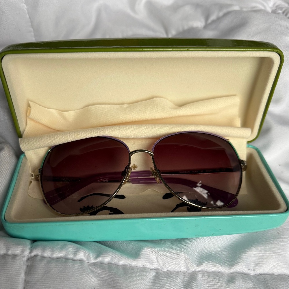 Kate Spade Color Blocked Sunglasses w/ Case